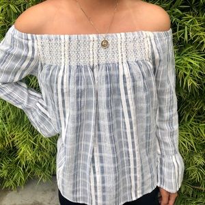 Roxy Long Sleeve Off the Shoulder Top!